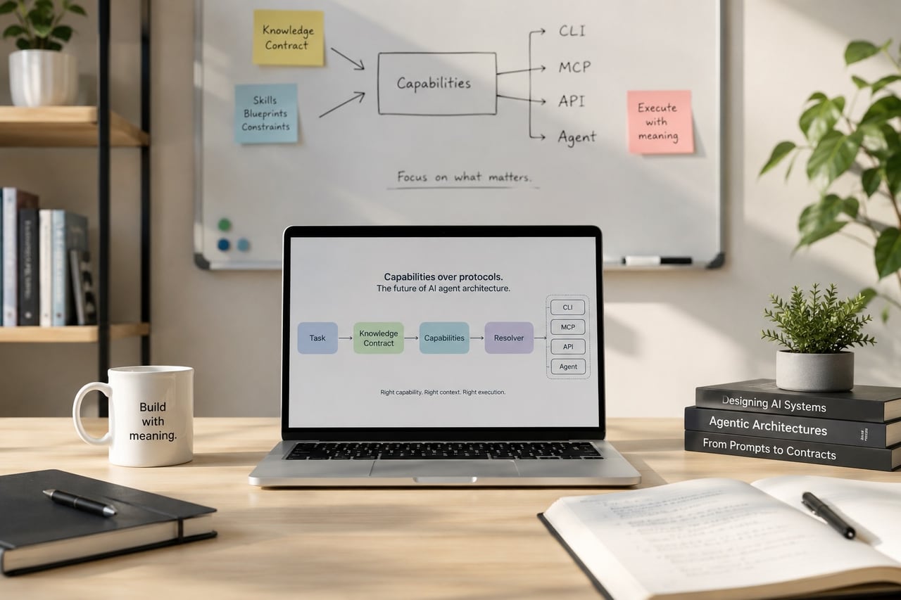 A comparison of CLI and MCP as different execution mechanisms for an AI agent.